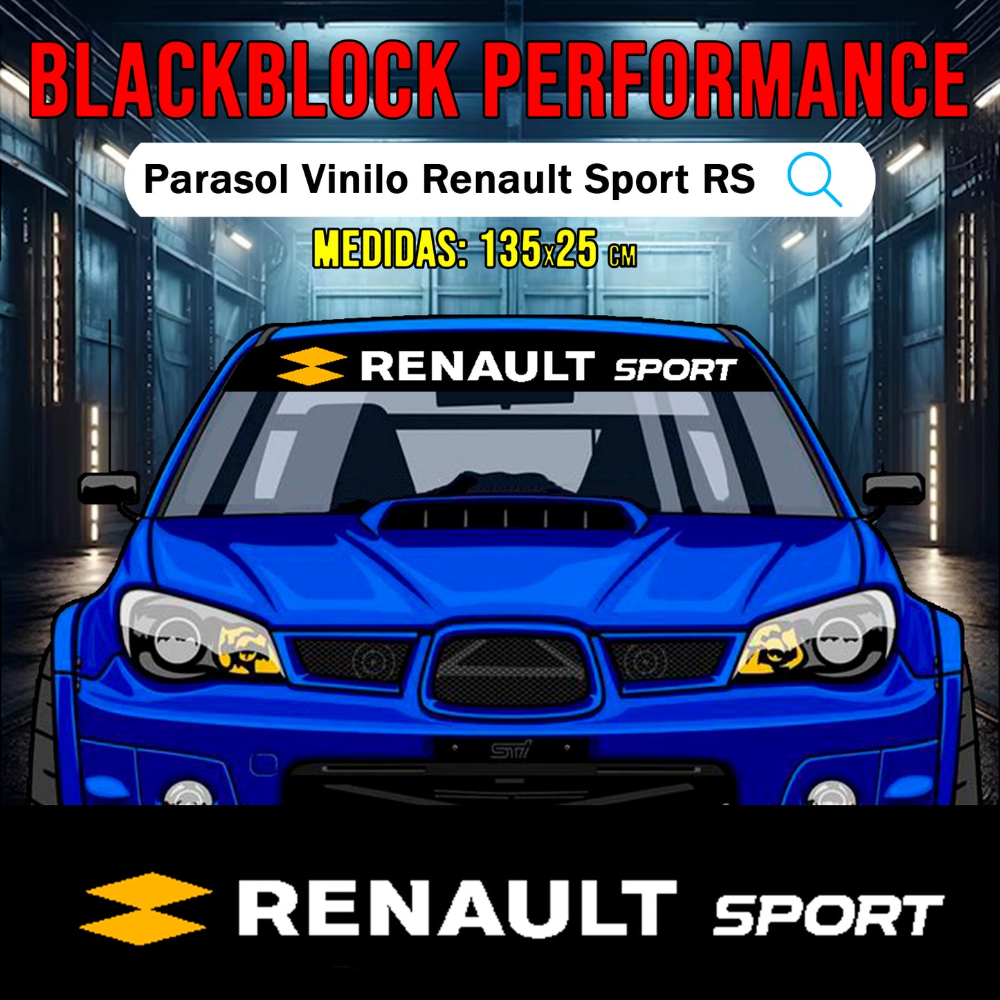 Parasol vinilo Renault Sport RS